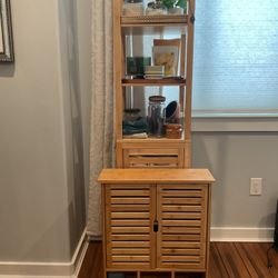 Bamboo Bathroom Storage Set