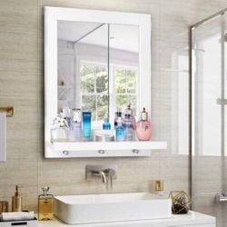 Bathroom Wall Mirror With Shelf Hanging Mirror New