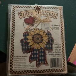 Wire Whimsy Sunflower Counted Cross Stitch Kit