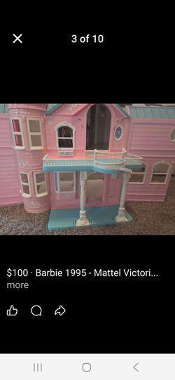 Barbie 1995 - Mattel Victorian Dream House Pink
No door , missing a few furniture pieces & stickers.
AS IS!
76179 pick up