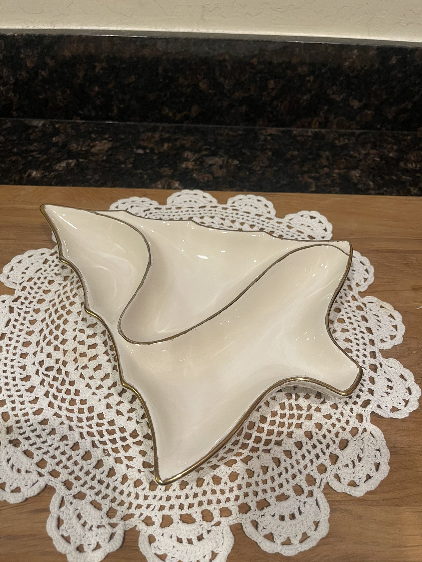 Vintage Ceramic Christmas tree nut tray