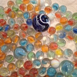 Vintage Glass Marbles Over 120