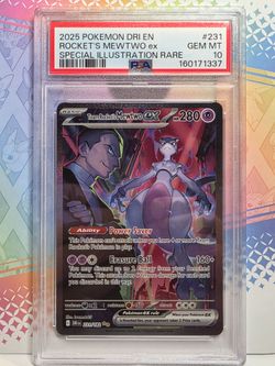 PSA 10 Team Rocket's Mewtwo ex #231/182 – Destined Rivals (2025)