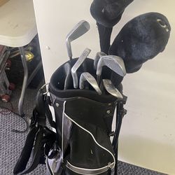 Men’s RH Top Flite 10-piece Golf Club Set W/black & White Bag