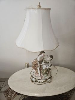 Beautiful large italian porcelain lamp
