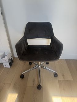 Office Chair, Grey Desk Chair, Velvet Chair