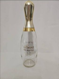 Vintage Jim Beam glass Decanter barware bowling pin bottle