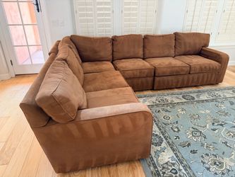 Brown Ethan Allen Sectional Sofa