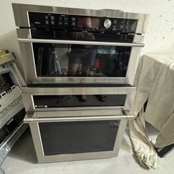 Monogram 27” Built-In Wall Oven + Advantium 120 Speed Oven Set – Stainless 