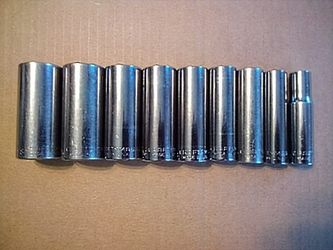 Craftsman 9Pcs 3/8" Dr Socket Set Made in USA.
