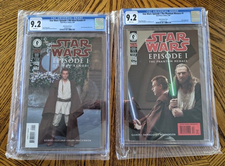 Star Wars Episode I Obi-Wan Kenobi & Star Wars Episode 1 The Phantom Menace #1 CGC 9.2 Dark Horse Comics 1999