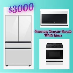 Samsung Bespoke Bundle in White Glass