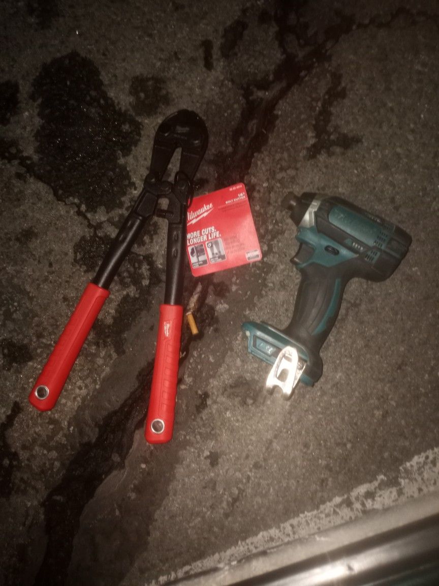 Brand New Bolt Cutters &Makita Drill