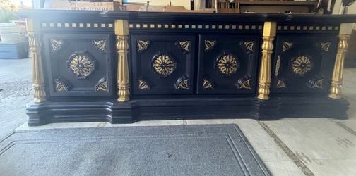 SOLID Wood   Sturdy console / buffet / dresser .  One drawer in the middle . W 79xH 25x D18.5