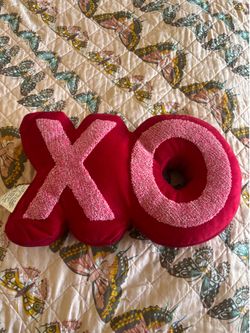 XO Valentines Day decor pillow