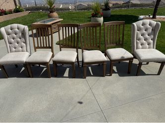 Modern Tufted Dining 6 Chairs Set