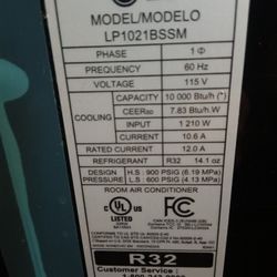 LG 10,000 BTU Portable AC like Brand New
