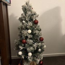 Mini Frosted Christmas Tree With Lights