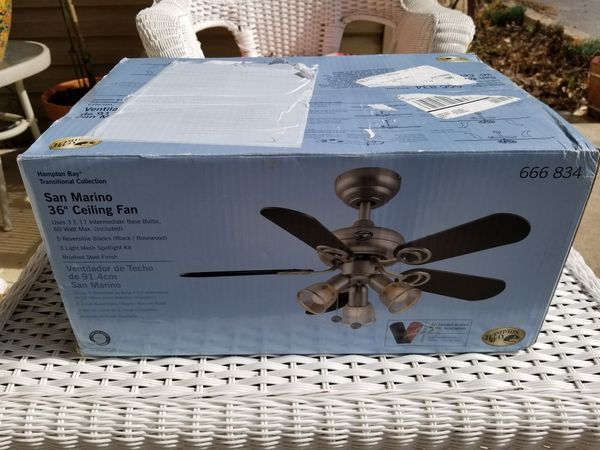 Ceiling Fan Nib Hampton Bay San Marino 36 For Sale In Kennett