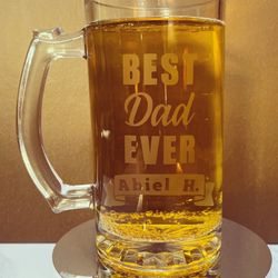 Personalized Fathers Day Beer Mug