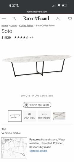 Soto marble coffee table - Like new