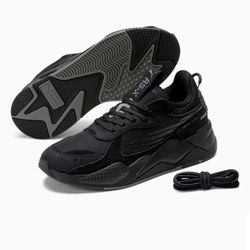 Puma RS-X PEB Sz 5.5 Boys Black Sneakers Casual Shoes Platform