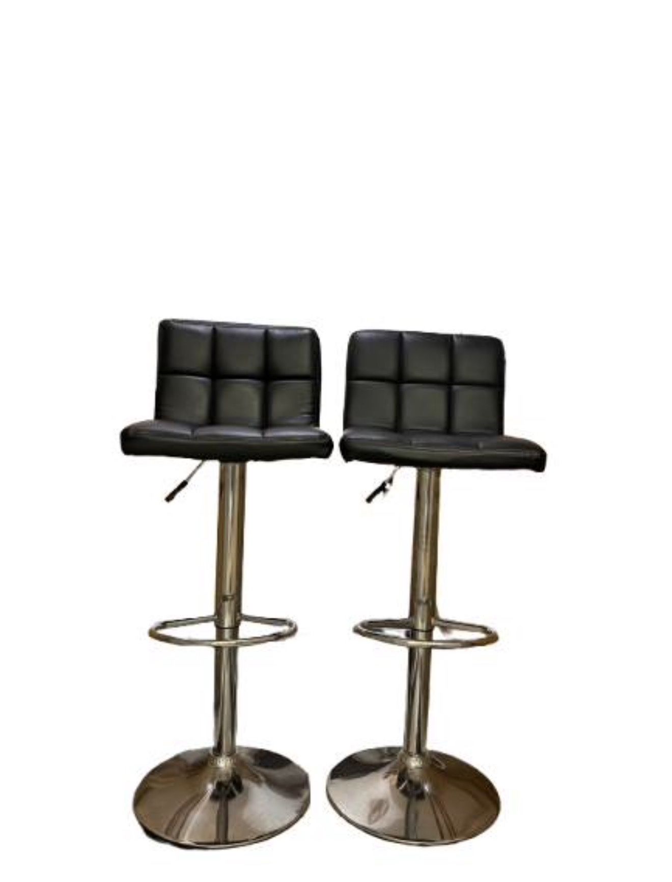 Silla alta para desayunador. Bar Stools Set of 2 Modern PU Leather Hydraulic Kitchen Counter Square