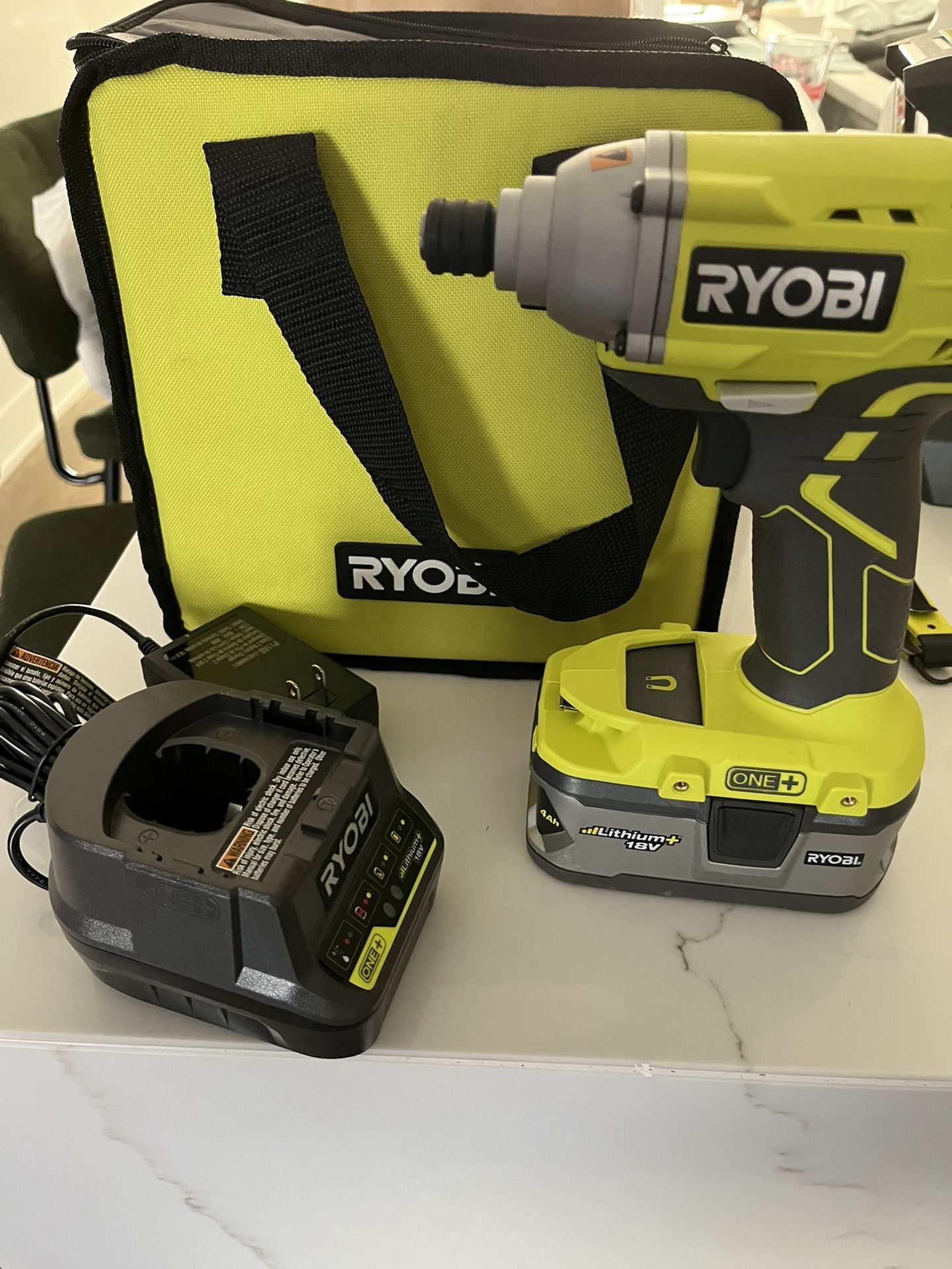Ryobi Impact Driver With Charger, Battery, Bag