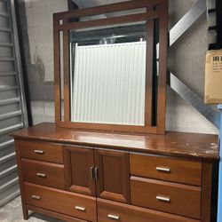 Real Wood Dresser With Mirror