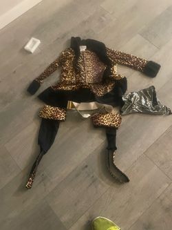 Kids medium diva costume cheeta Halloween