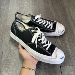 CONVERSE Jack Purcell Signature Low Top Black 147560C Size 10.5