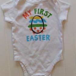 Old Navy MY FIRST EASTER Bodysuit size 6-12 Months