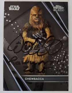 2023 Topps Chrome Black Star Wars Chewbacca Card - Gary Vaynerchuk Autogeaphed