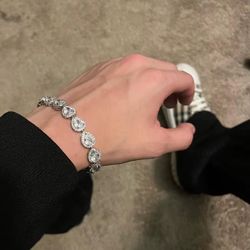 Silver and Rhinestone Bracelet. Kinda like the Givenchy bracelet. Does sparkle!(24)73
