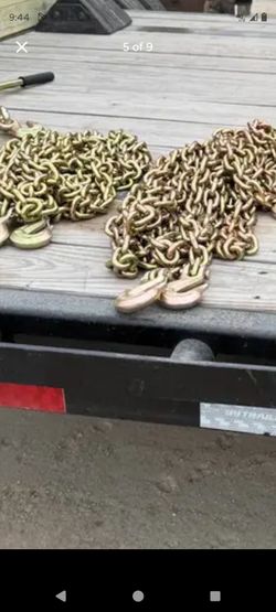All sizes Ratchet binders/20ft chains$55ea new