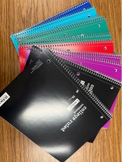 10-College Ruled Notebooks, 70 sheets each