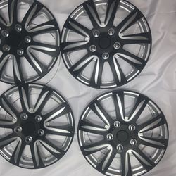 Universal Fit Black 16 Inch Wheel Covers Set Of 4