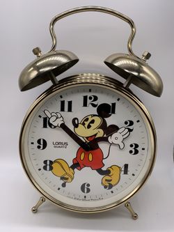 Walt Disney Productions LORUS Quartz Mickey Mouse Alarm Clock Japan LFD767D-K