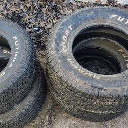 Two Rear 275 60 R15 Tire Two Front 245 60 R15 Front Tires No Dry Rot Or Cracking In Them
