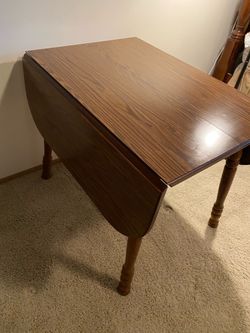 Wood Drop-Leaf Dining Table
