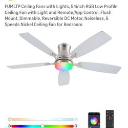 Ceiling fan with LED lighting