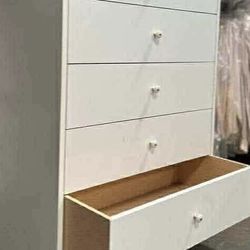 5 Drawer White  Color 