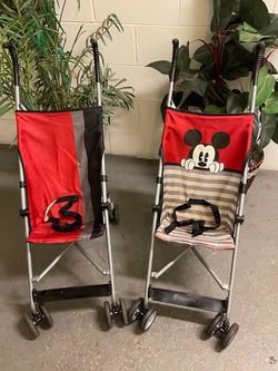 Two (2) DISNEY UMBRELLA STROLLERS - firm posted price.