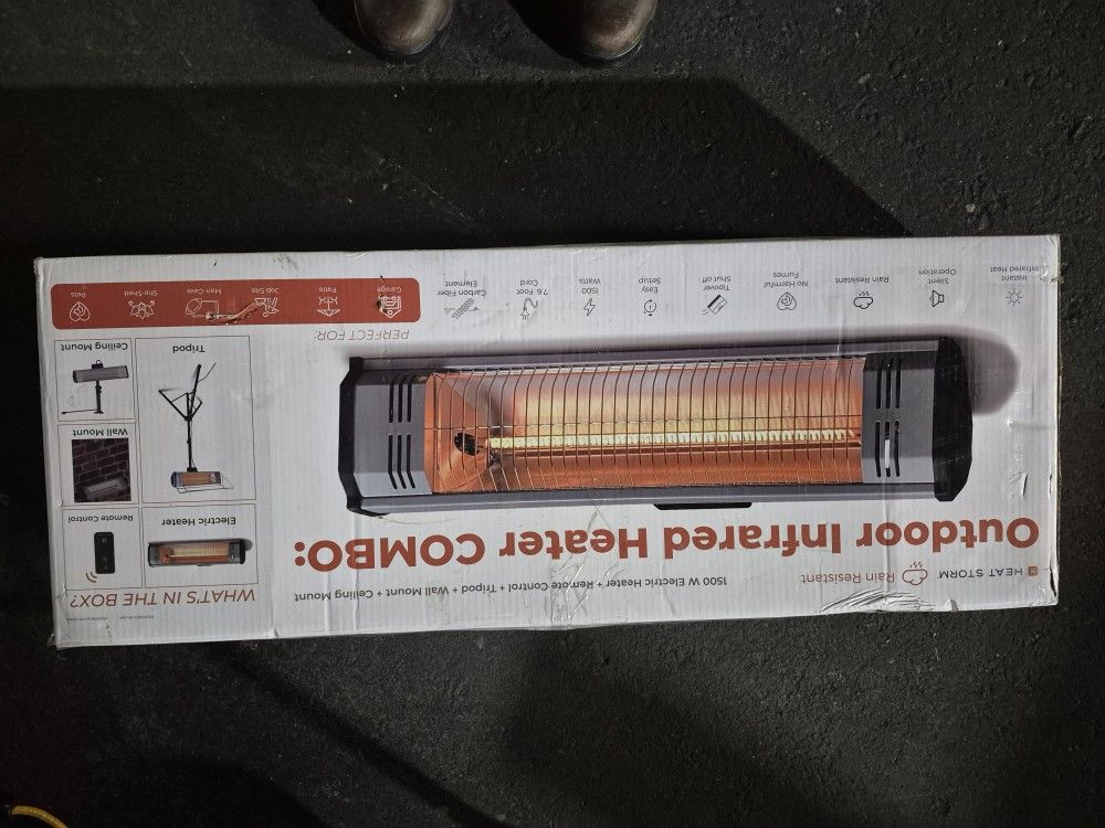 Heat Storm Tradesman 1500-Watt Electric Outdoor Infrared Quartz Heater.