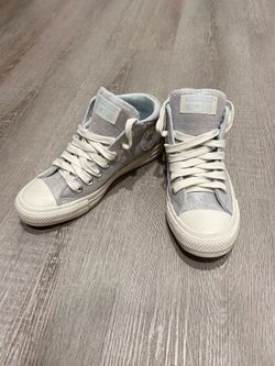 NEW Converse Chuck Taylor All Star Mid Top Glitter Silver Sneakers Women’s US 6 No Box