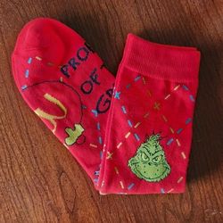McDonald's Red Grinch Socks