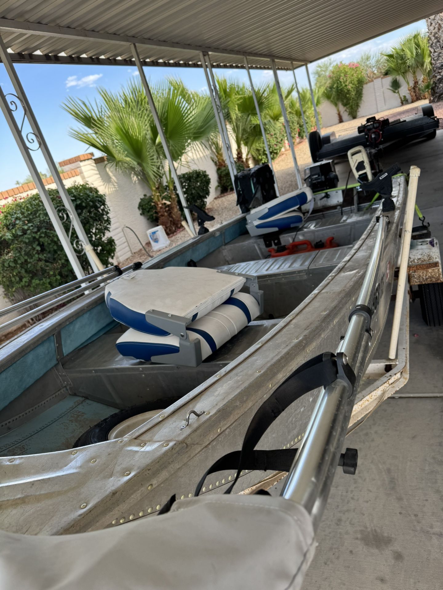 12 Ft Aluminum Boat With Trailer Excellent Condition