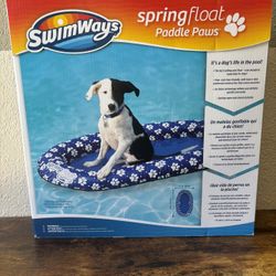 New SwimWays Paddle Paws Spring Float Dog Raft Small To Medium (0-65 lbs.)