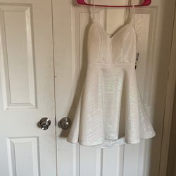 white Sparkly Mini Dress