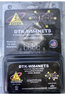 Ditek DTK-WM4NETS Wall Mount Network Surge Protector